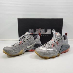 Nike LeBron James 12 XII Low Size 10 Wolf Grey White Hot Lava 724557-014